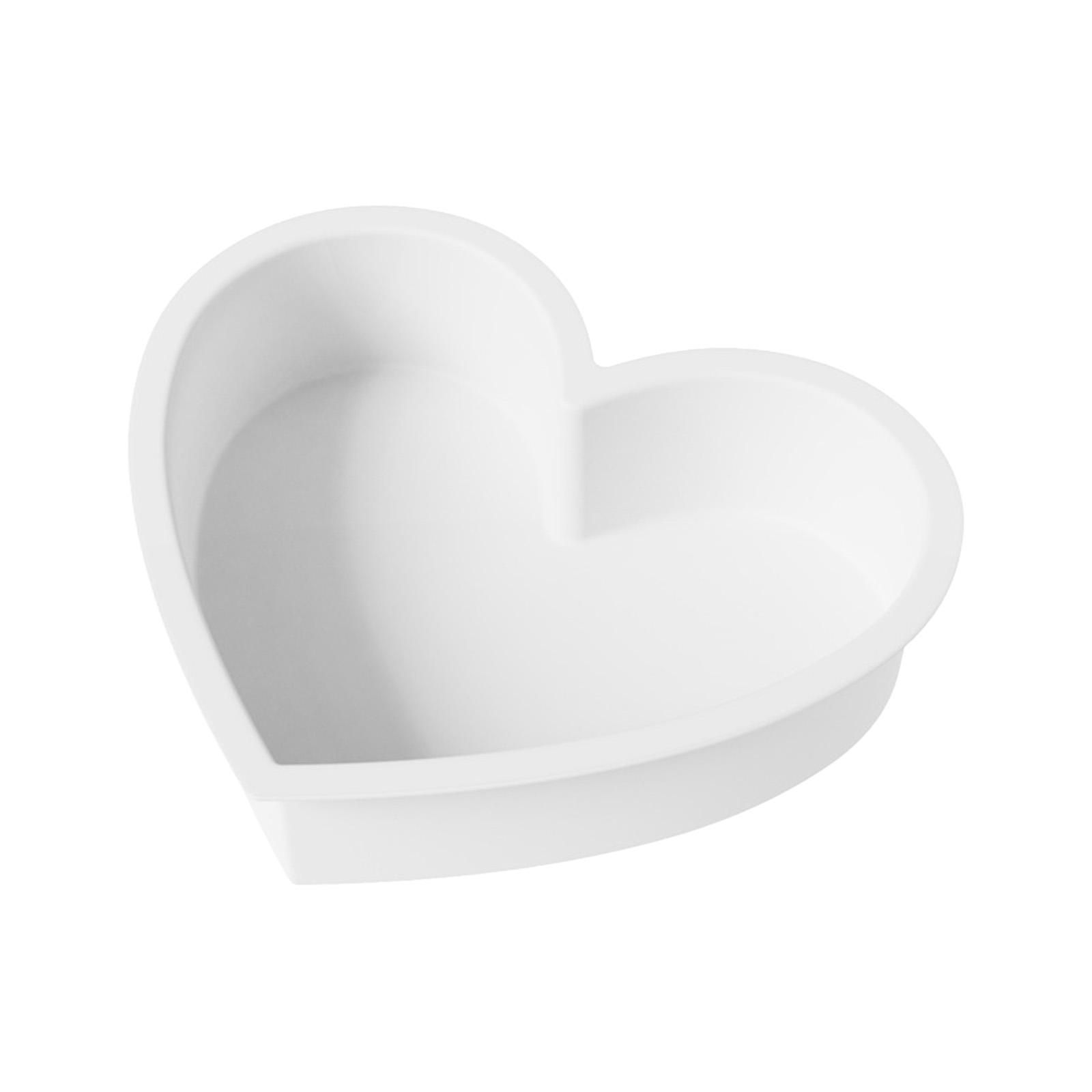 

Silicone Heart-shaped Cake Mold, Heat-resistant Heart-shaped Cake Baking Pan S білий