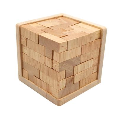 Ideamall Wooden 3D Cube Brain 54 Pieces Puzzle, Puzzle, Training, Wooden,