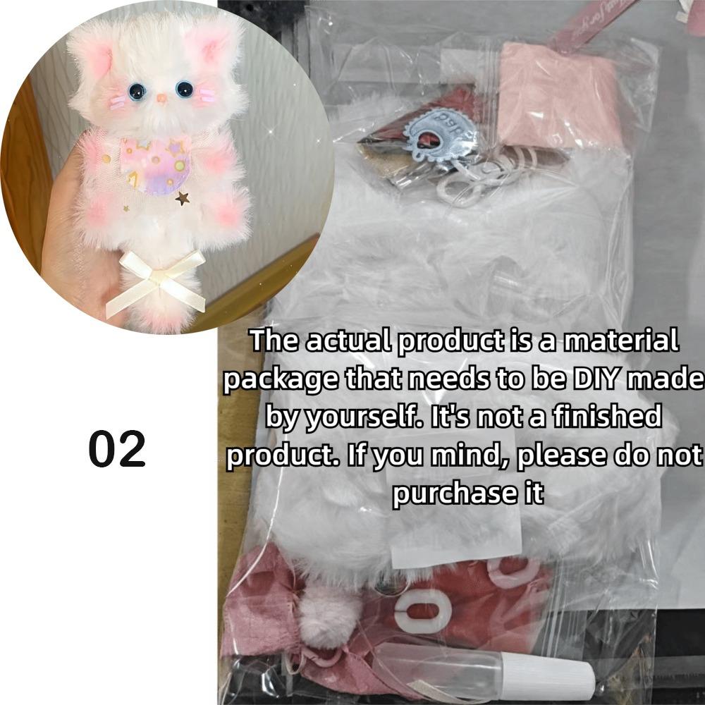 Keychain DIY Material Package Plush Twist Bar Kitten Doll Toy Twisty Stick Little Cat Pendant
