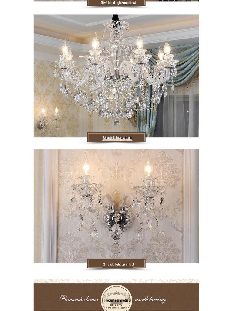 French Luxury Crystal Chandelier: Retro Court Style for Living Rooms, Restaurants, Villas, or Weddings