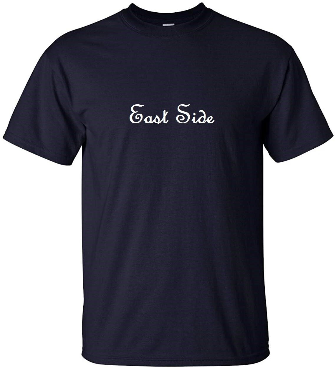East Side Script T-Shirt City Rep Eastside Swag Coast Navy Blue Tee Shirt S