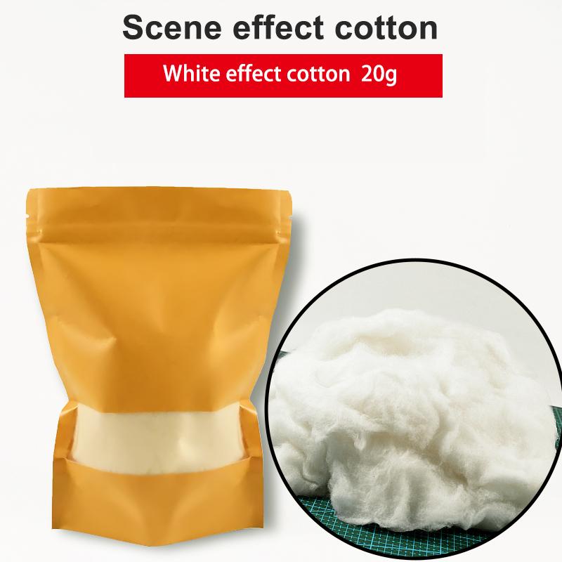 20G Simulated Cotton For Smoke, Dust And Water Splash Effect Tank Model Firing Explosion Making Cloud Shape Cotton