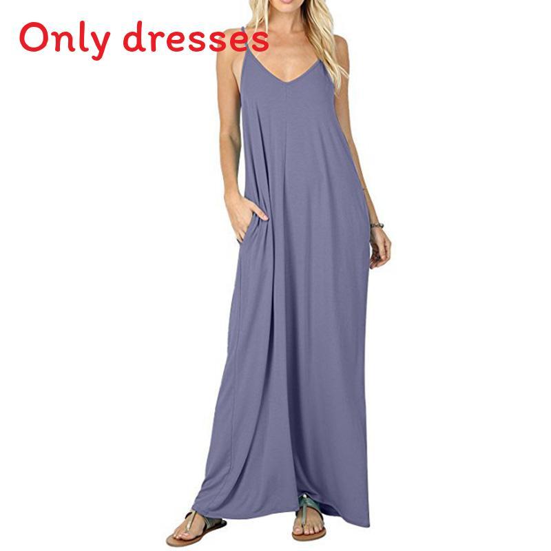 Elegant Women V-neck Long Beachwear Spaghetti Strap Cocktail Maxi Sundress