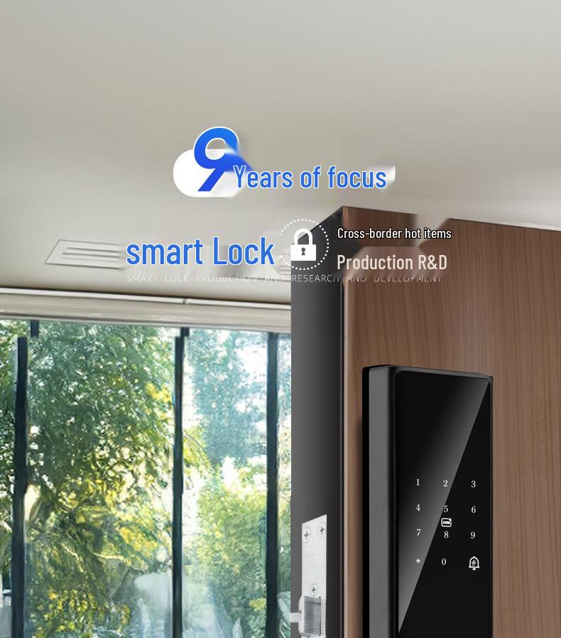 Tuya One-Grip Smart Lock: Fingerprint & Password Home Entrance Security