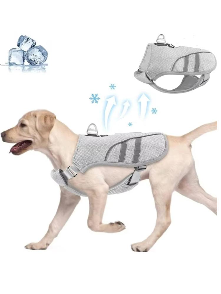 Summer Pet Dog Cooling Vest Heat Resistant Cool Dogs Clothes Breathable Jacket For Medium Large Dogs French Bulldog door Walking