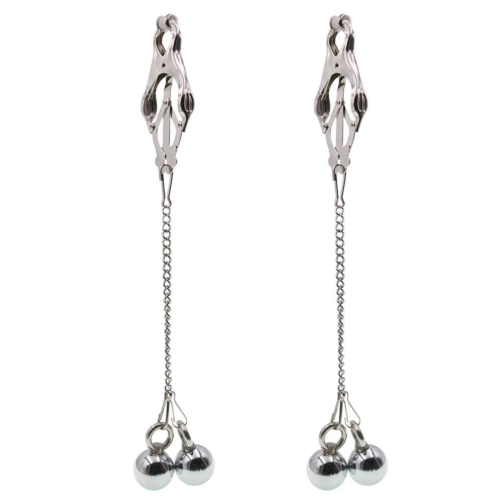 Big Head Nipple Clamp Yin Clip Pendant Butterfly Clip Sex Toys Female Adult Supplies Metal Alternative Sex Tools