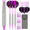 3 Pack Plastic Tip Dart, Not Easy to Break and Bend Professional 18g Soft Tip Dart with Plastic Shafts and Carrying Bag