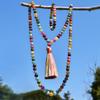 Cross-border Middle East Tourmaline Prayer Rosary: 99-Bead Bracelet with Colorful Tassel Mala Necklace.