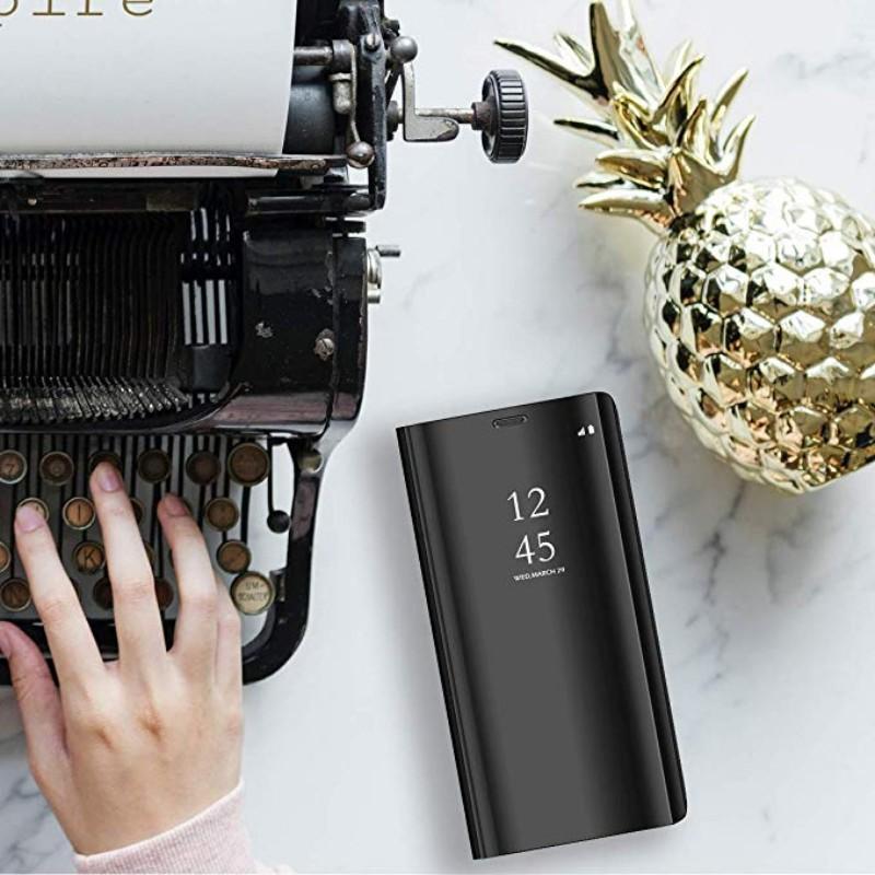 Mirror View Case For Xiaomi 15T 14T Redmi Note 14 Pro Cover PU Leather Stand Flip Case For Xiaomi Redmi 15C 14C POCO X7 X6 Pro