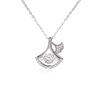 Micro-set Zircon Moissanite Leaf Necklace Fashion Commute Jewelry