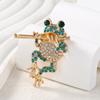Frog Flute Fashionable High-end Light Luxury Men's and Women's Accessories Cute Animal Brooch