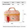 Hand-held Makeup Bag Large Capacity Portable Check Pattern Cosmetics Storage Bag Toiletries & Miscellaneous Items Storage Bag