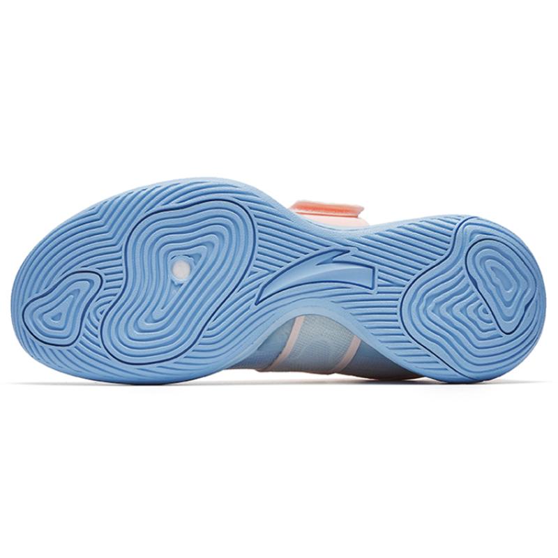 Anta Water Flower 4 LA Nitrogen Technology Abrasion Resistant Breathable Low top Basketball Shoes Men's Pink Blue Sneakers 112241109-1