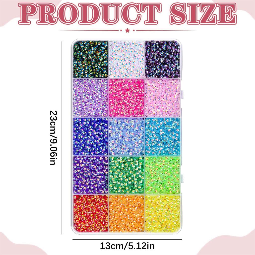 15 Colors Resin Jelly Rhinestones for Bedazzling,3mm 32000 Pcs Flatback Gems for Crafting,Bedazzling Kit with 3Pcs B7000 Glue