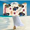 Personalized customized proof beach towel with Paddington Bear pattern - soft, absorbent,quick-drying,perfect swimming,camping&bathing
