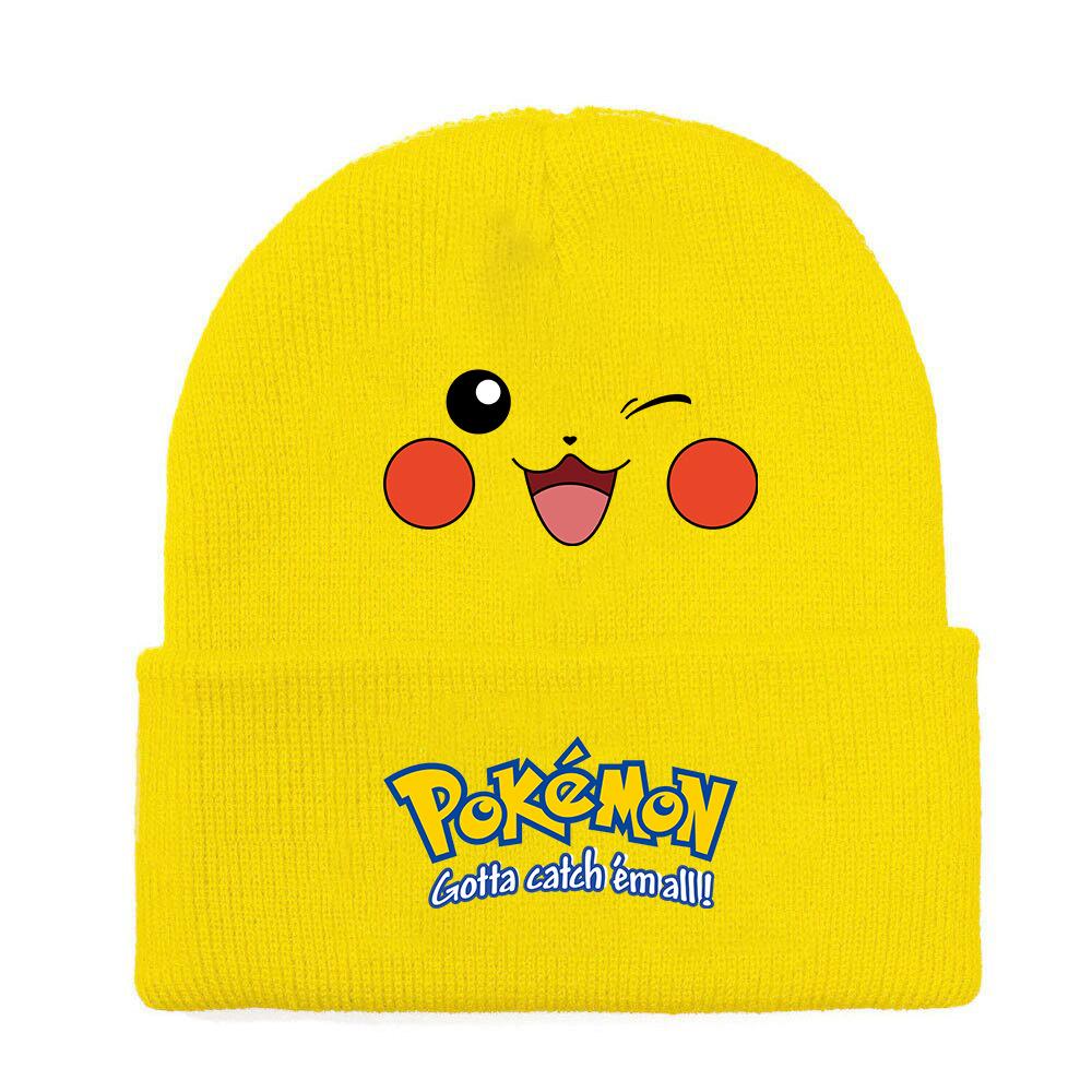 Cartoon Printed Knitted Hat And Woolen Hat For Men And Women To Keep Warm In Winter