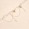 Octagram Necklace Trendy Short Collar Chain Lightweight Alloy Jewelry With Faux Pearls Details For Women