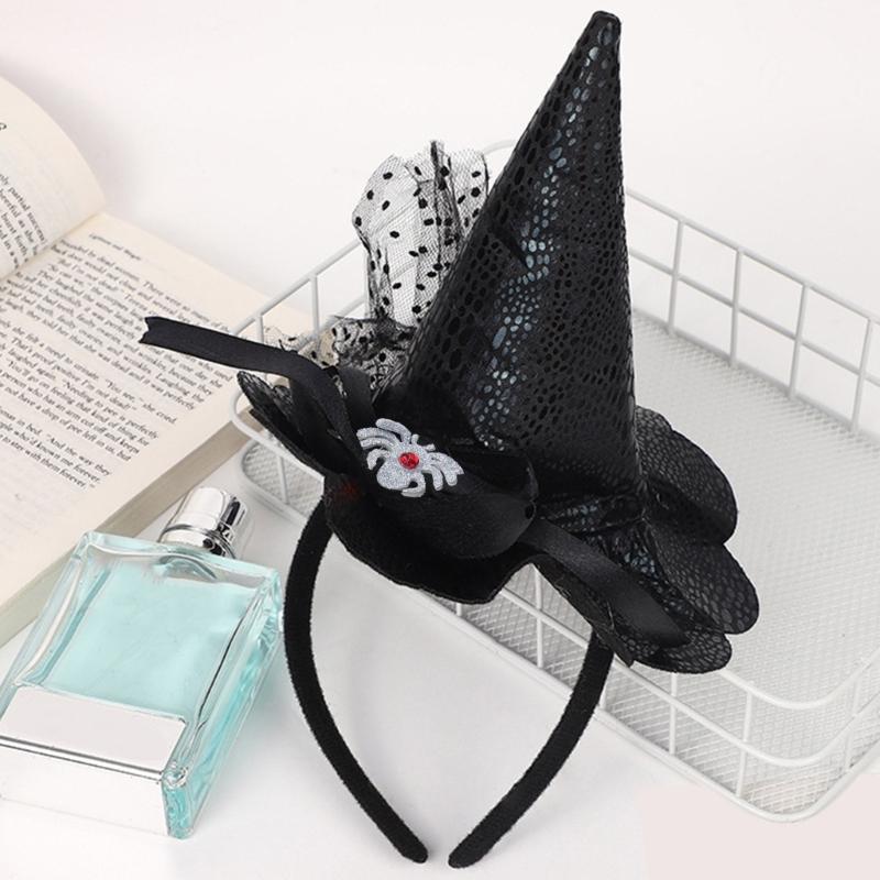 Halloween Cosplay Costume Hairband Witch Hat Headband Holiday Party Headdress