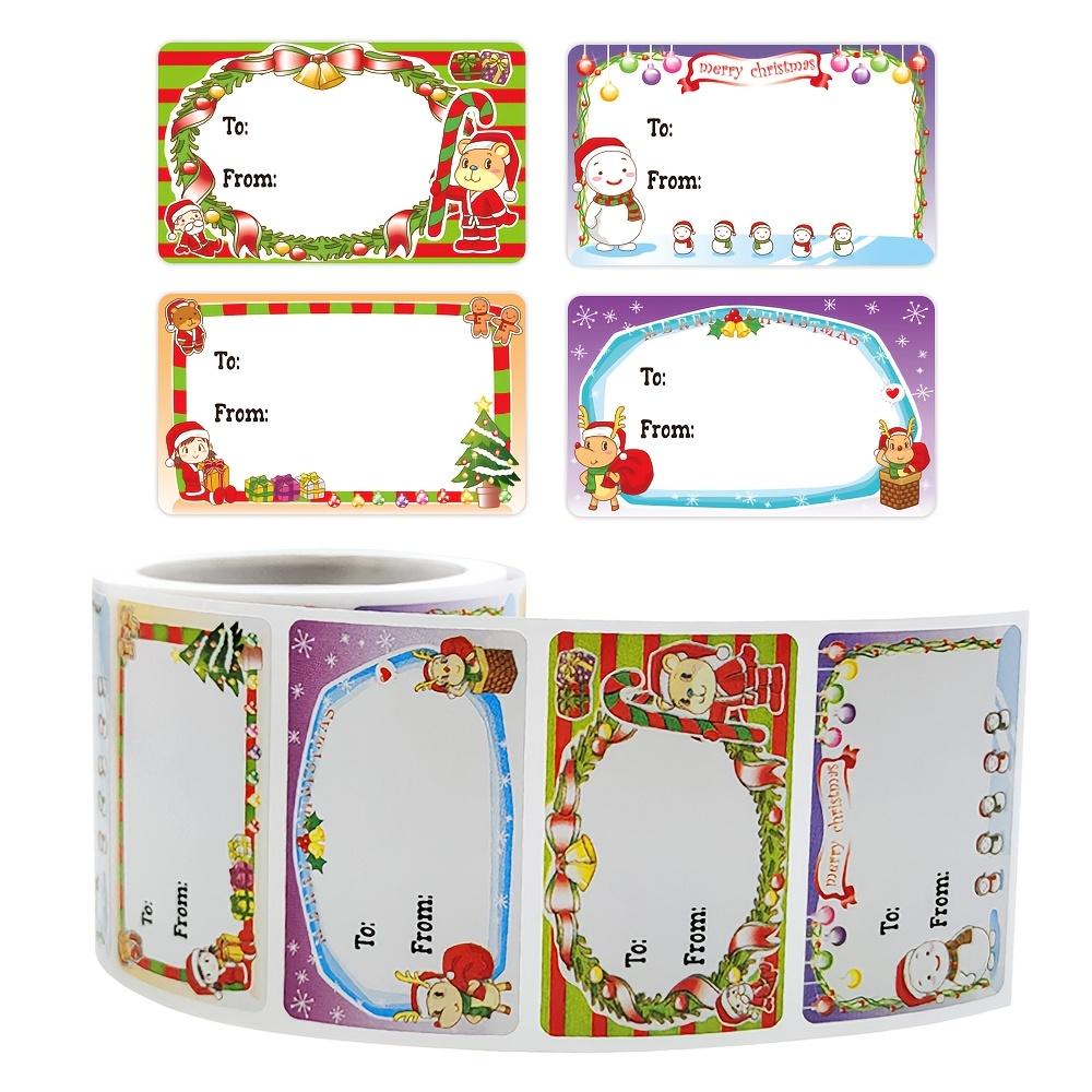 

Christmas Tag Holiday Blessing Gift Sealing Stickers Decorative Non-Adhesive Self-Adhesive Paper