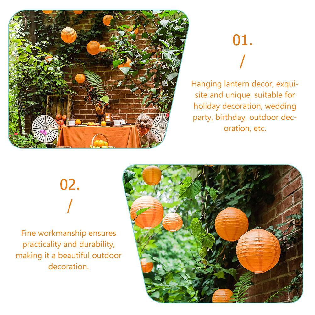 25Pcs Hanging Paper Lanterns Exquisite Round Festival Decor for Outdoor Indoor Celebration Wedding Birthday Japanese Inspired