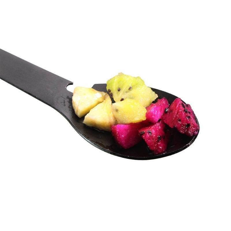 5 i 1 multiverktygsgaffel i rostfritt stål Spork Picnic Camp Multi Tool Bestick Bestick Burköppnare