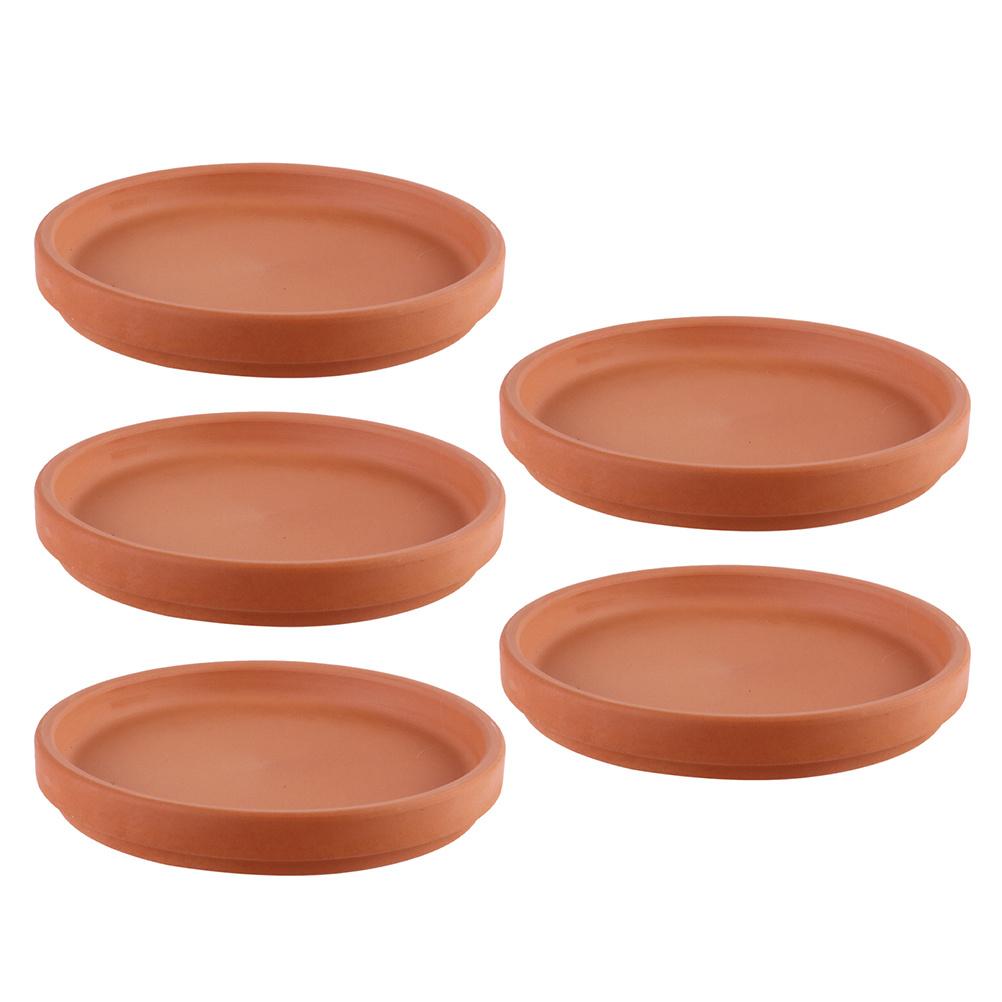 5Pcs Flowerpot Tray Plant Pots Tray with Drainage Saucer for Garden Home Decor Lightweight Floor Protector Planter Plate