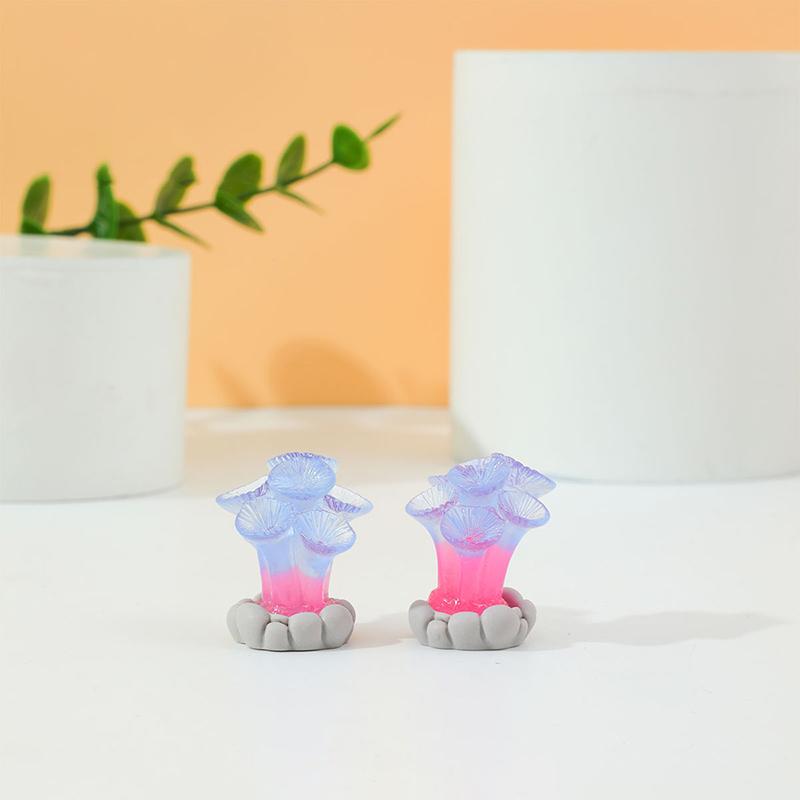 Potted Plants In The Shape Of Noctilucent Marine Resin Fish Tank Landscape Fish Aquatic Ornament Aquarium Decoration Accessories