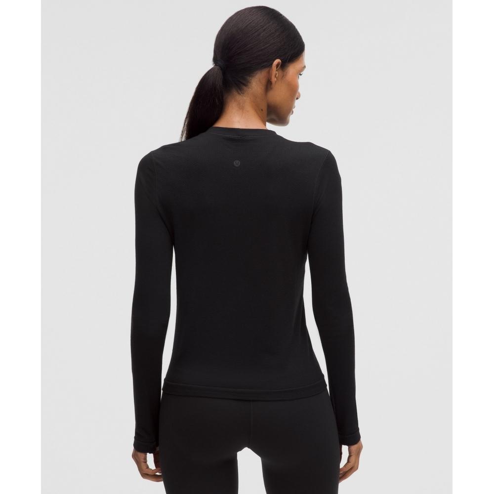 Lullulemon Swiftly Wool Long Sleeve Shirt Blk Blk