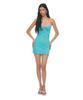 Too Much Tax Tube Mini Dress Aqua