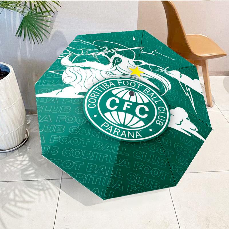 Cori-tiba Football Club Crest Printed Automatic Umbrella, 8-Frame for Travel, camping, Casual Umbrella, Essential Gift for for family and friends