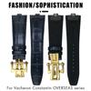 Curea de ceas din piele naturală de înaltă calitate 24x7mm pentru Vacheron Constantin Overseas 4300V 4500V 5500V Curea de ceas cu demontare rapidă