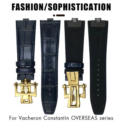 High Quality Genuine Leather Watchband 24X7mm for Vacheron Constantin Overseas 4300V 4500V 5500V Quick Disassembly Watch Strap