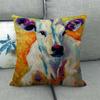Cow-Themed Color Oil Painting Digital Printing Short Plush Pillow Covers For Car Sofa Office Cushion Cover Home Goods