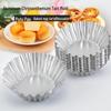 Zhongji 100-Pack Reusable Fluted Aluminum Egg Tart Molds
