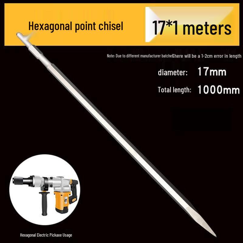 Extended Hexagonal Electric Pickaxe Chisel