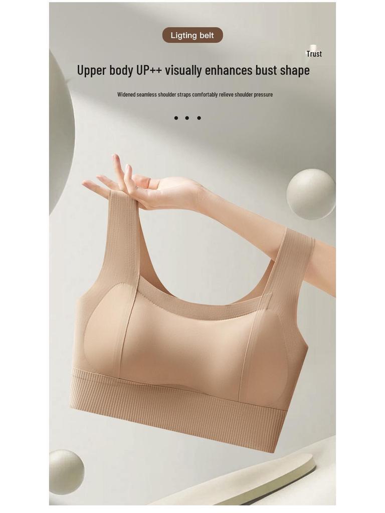 Tila Seamless Shaping Bra: Wire-Free, Wide Straps, Anti-Sagging, Small Chest Support for Women.
