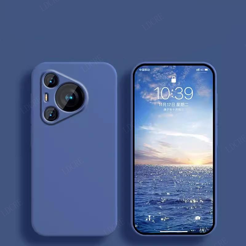 For Huawei Pura 70 Case Cover For Huawei Pura 70 Capas Liquid Silicone Original Shockproof TPU Soft Case Huawei Pura 70 Fundas