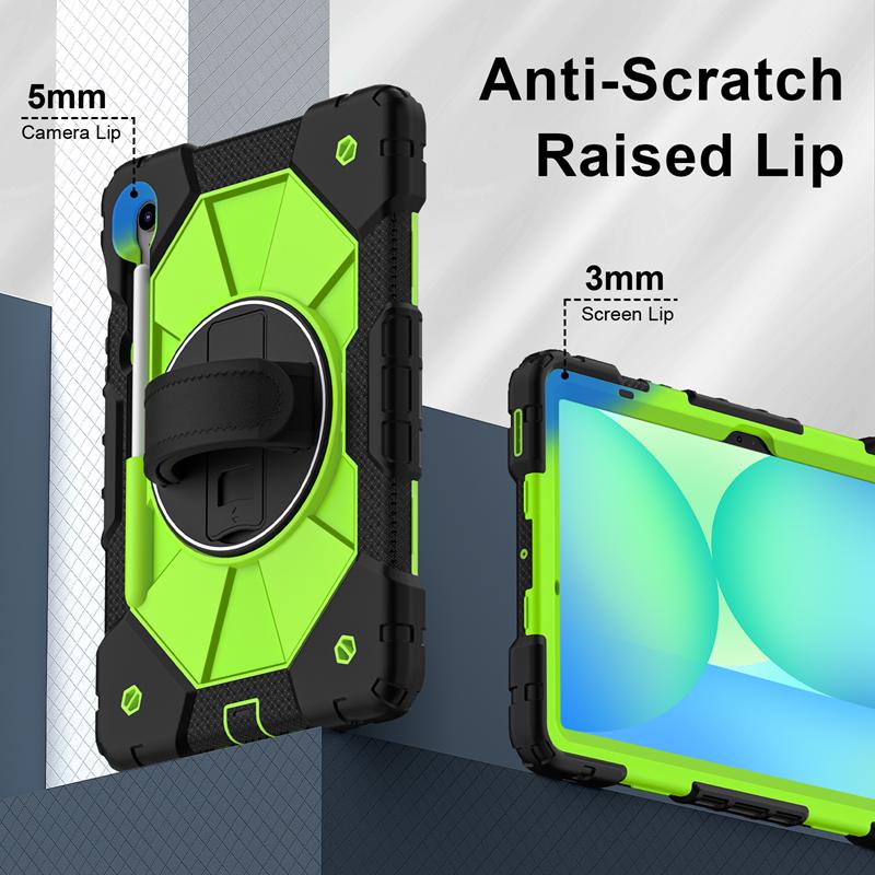 With Pen Holder Case For Samsung Galaxy Tab S10 Lite FE 10.9“ Shockproof Cover Galaxy S9 FE 10.9 11" 360 Rotation Shoulder Strap