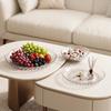 Clear Plastic Serving Tray Round Plates Dinnerware PET Stackable Dessert Food Plate Snack Dish Kitchen Party Tableware