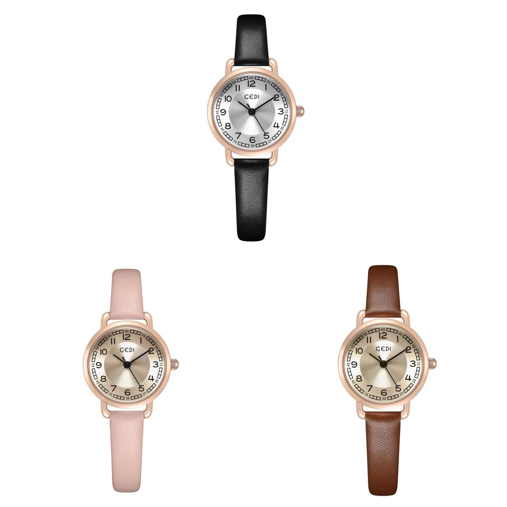 Orologio da Donna al Quarzo Stile Vintage Gadi con Cinturino in Pelle Impermeabile per Appassionati di Moda