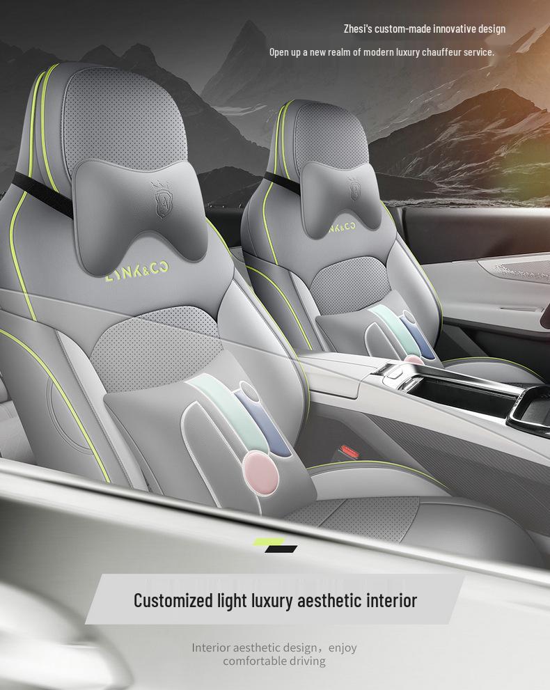 Lynk&Co 08 Seat Cover: 2025 Perf Leather, Breathable, Full Coverage, for 120km Long-Range Pro Model