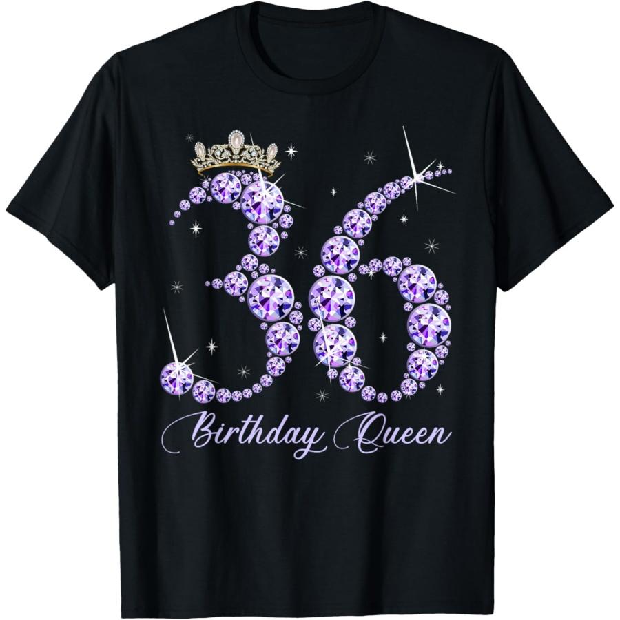 36 Year Old Its My 36th Birthday Queen Diamond Heels Crown T-Shirt(1) XXXXXL