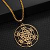 Six Star Array Hollow Pendant Men's and Women's Geometric Solomon Necklace Gift