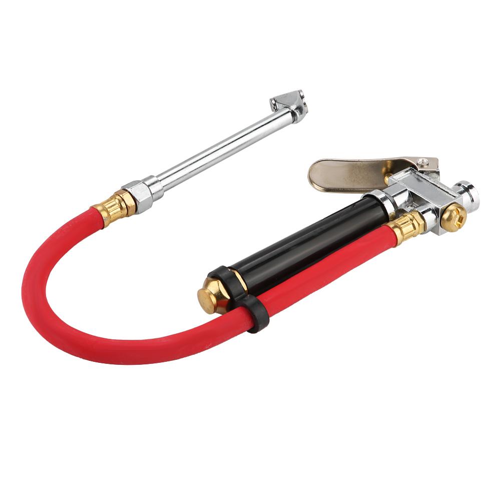 Inflador de neumáticos portátil para automóvil, medidor de presión de aire, compresor de aire de doble mandril, herramienta para manguera