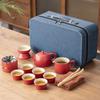 Ceramic Portable Travel Tea Set Household Gifts Business Company High-end Gifts
