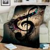 3D Colorful Musical Note Music Score Blanket,Soft Throw Blanket for Home Bedroom Bed Sofa Picnic Travel Office Cover Blanket Kid