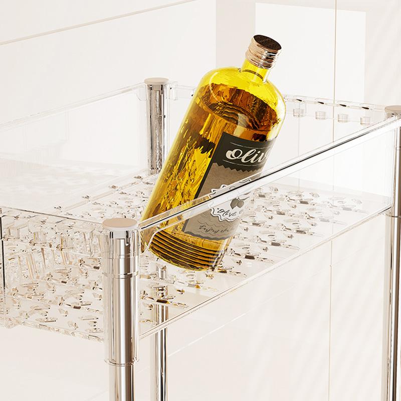 Kitchen Storage Rack 2/3Layers Makeup Storage Box Spices Snack Multi-Functional Retractable Storage Shelf for Home