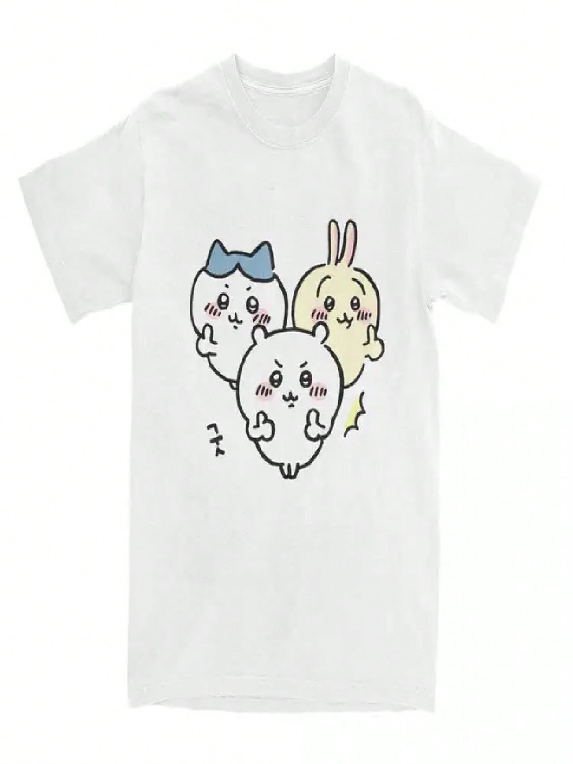 

Аниме Чиикавас Япония Милый Мультяшный Y2K Футболка Лето Япония Mniniso Y2K Футболки 100 Хлопок Модная Футболка Для Парной Одежды XXXXXL чёрный