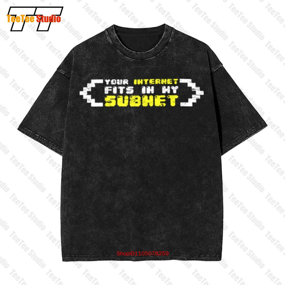 Your Internet Fits In My Subnet Vintage Oversized TShirt UELB S