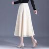 Hollow Skirt Women's 2025 Summer New High-waisted and Thin A-shaped Tutu Skirt Lace Skirt Big Swing Medium and Long Skirt